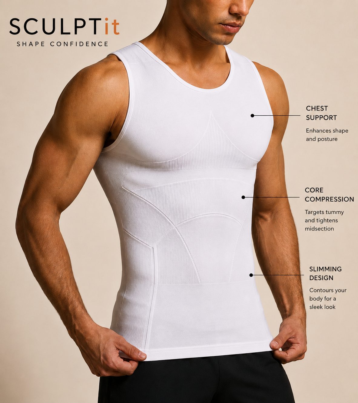 Shapewear Vest for Men - BUY 1 GET 1 FREE 🖤