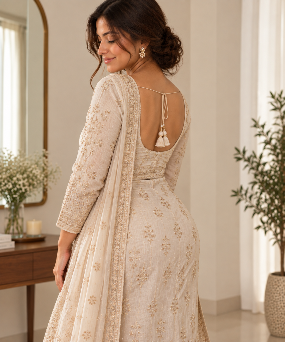 SCULPTit Butt Lifting Shorts under an ethnic outfit